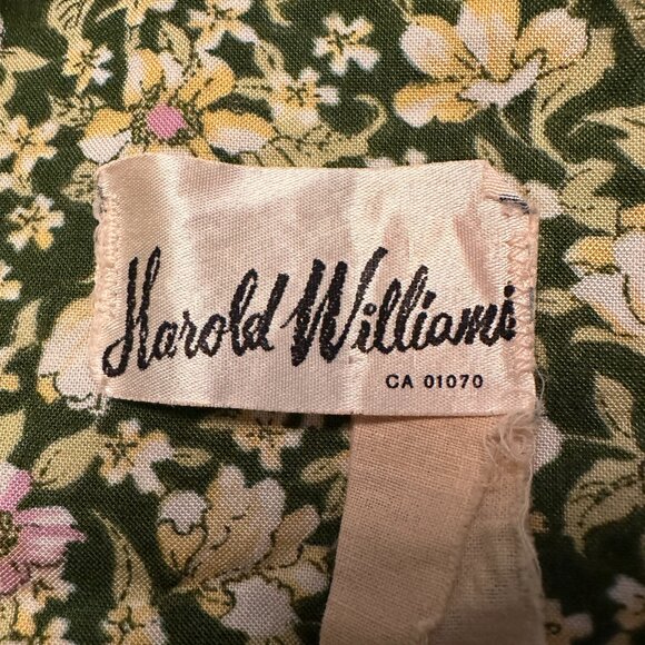 Vintage Prairie Boho Western Midi Dress - Dizy Floral Green/Yellow/Pink - Picture 9 of 10